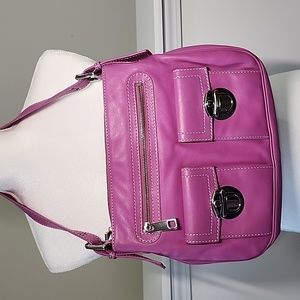 Besso Italian leather purse pinkish purple